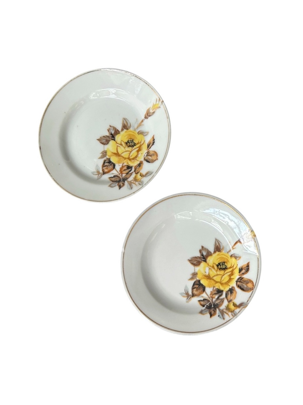 Vintage Sango Cotillion Yellow
Rose Porcelain Butter Pats Set of 2